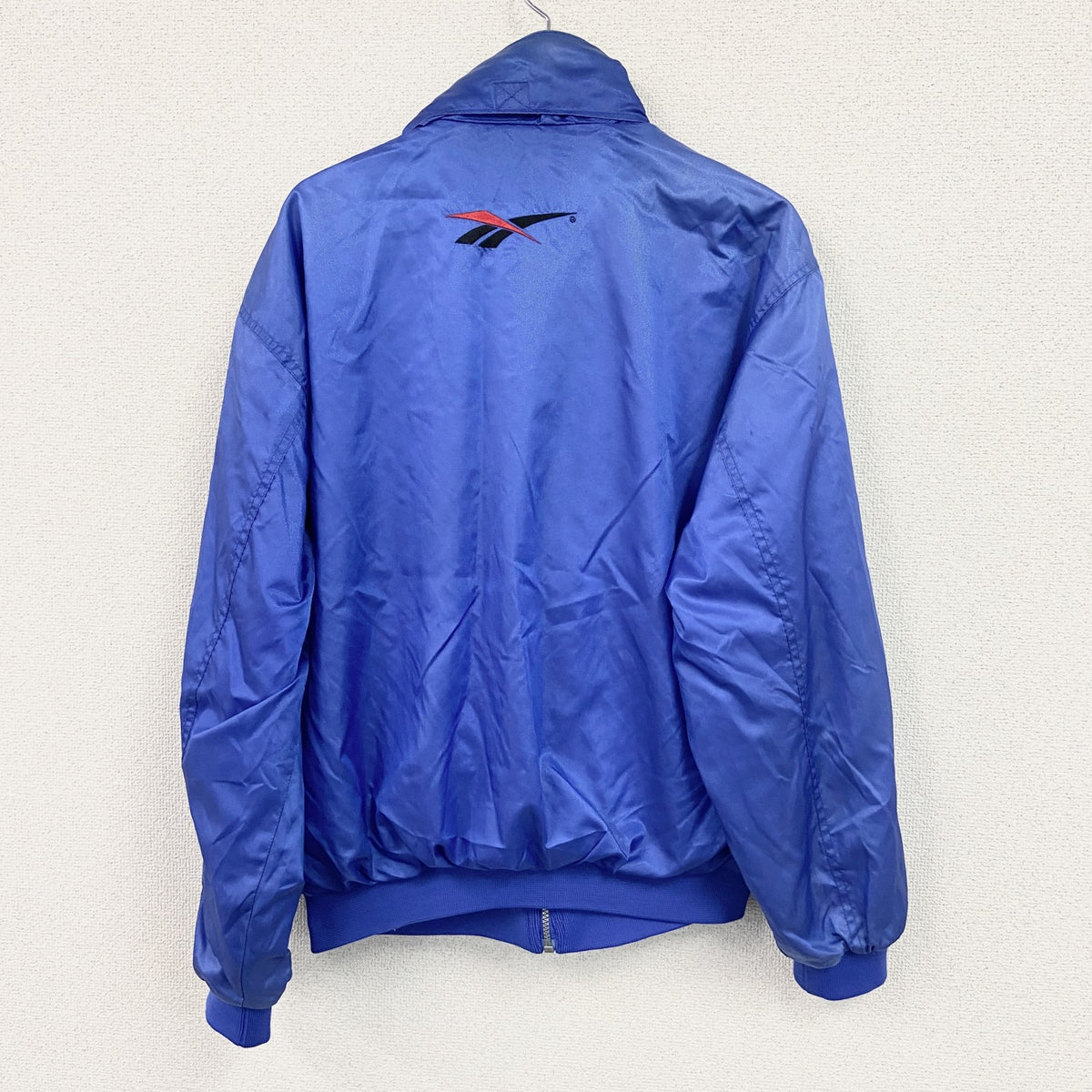 Reebok　リーボック　フルジップナイロンジャケット　青　ブルー　LLサイズ ウインドブレーカー ナイロンアウター メンズ 古着