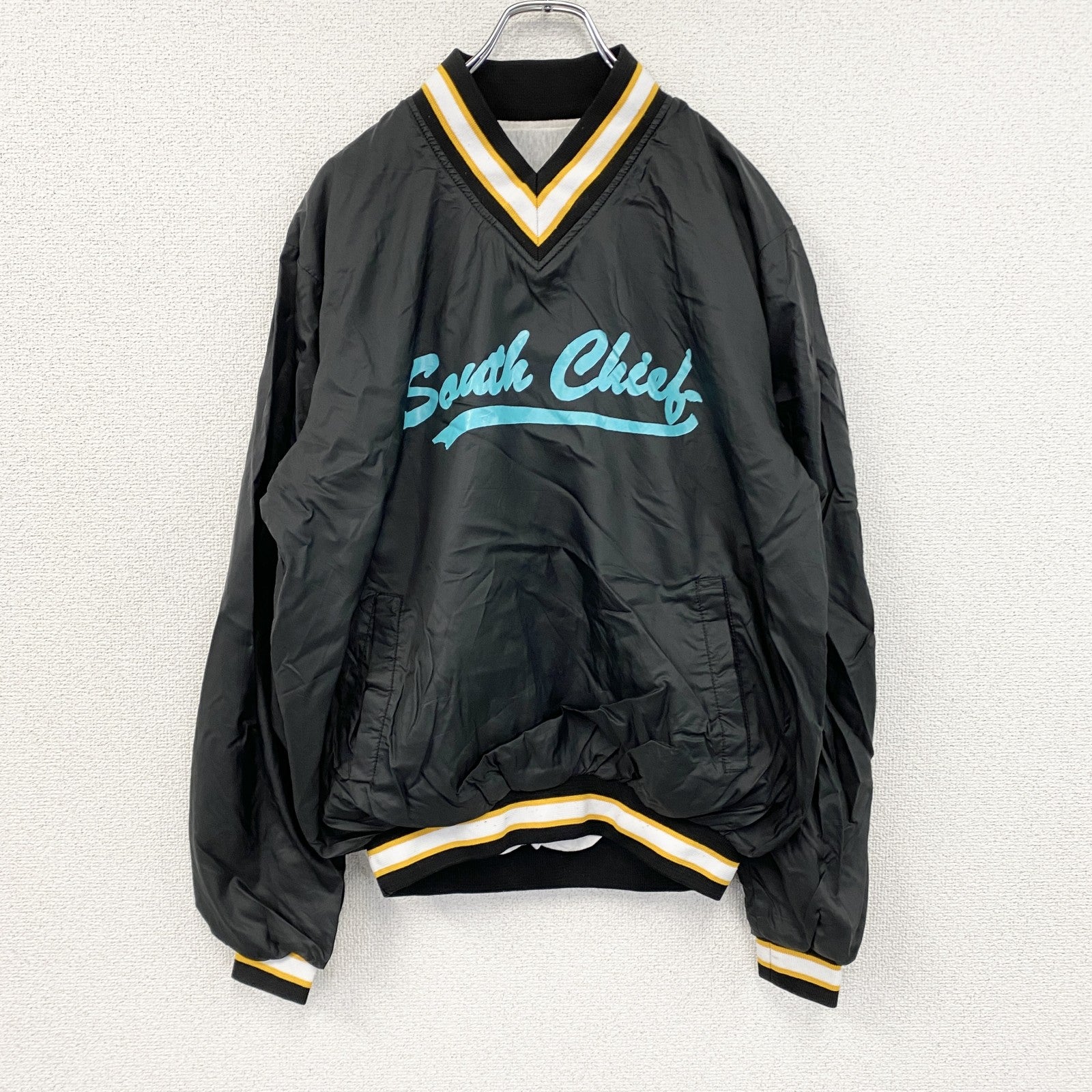 90s～　Y Sports wear　プルオーバージャケット　ヴィンテージ　黒　ブラック　古着