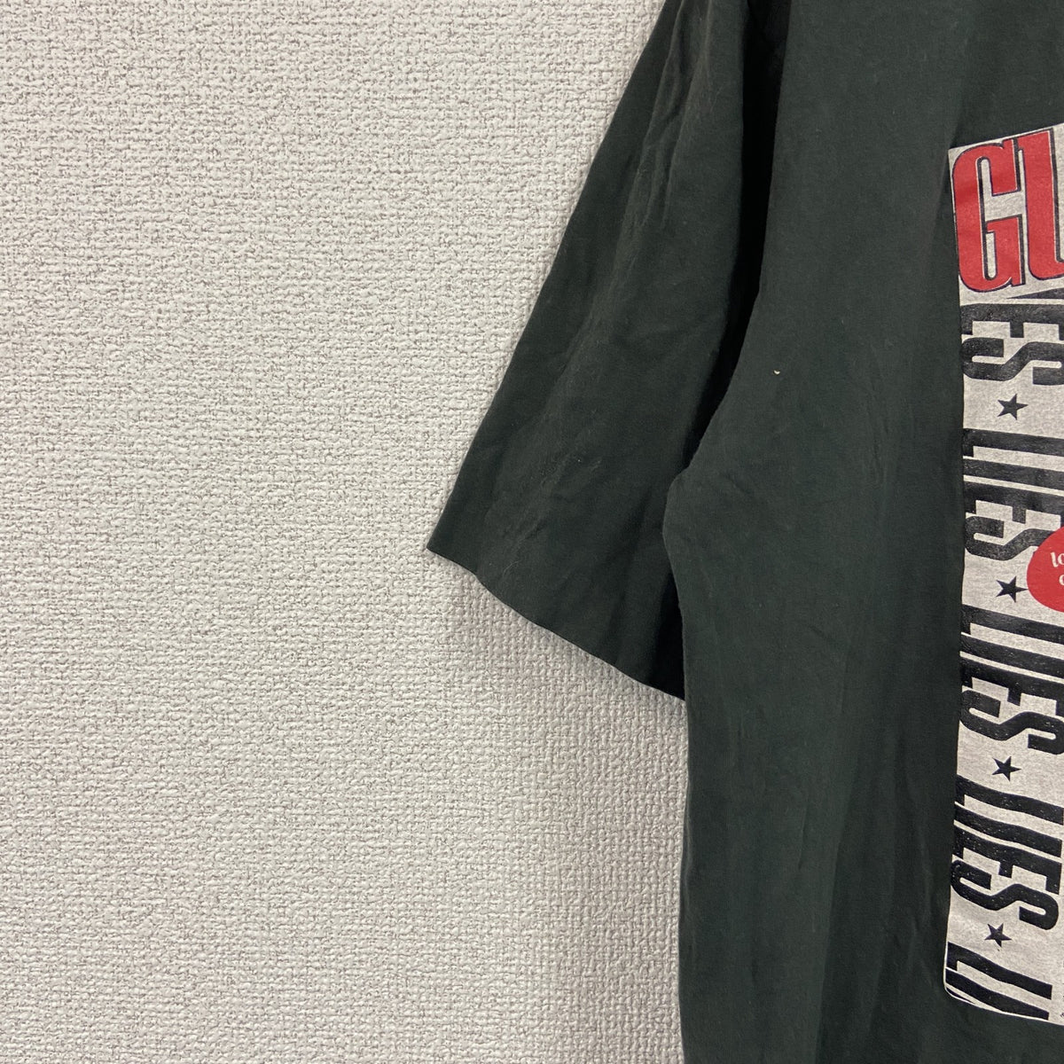 半袖バンドプリントTシャツ　バンT　Guns N' Roses　GN'R　ガンズ アンド ローゼス　モスグリーン　Lサイズ　古着