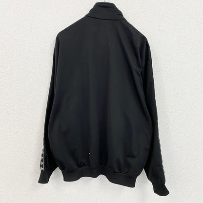 90s～　adidas　アディダス　トラックジャケット/ジャージ　トレフォイルロゴ　ヴィンテージ　黒　ブラック　Mサイズ