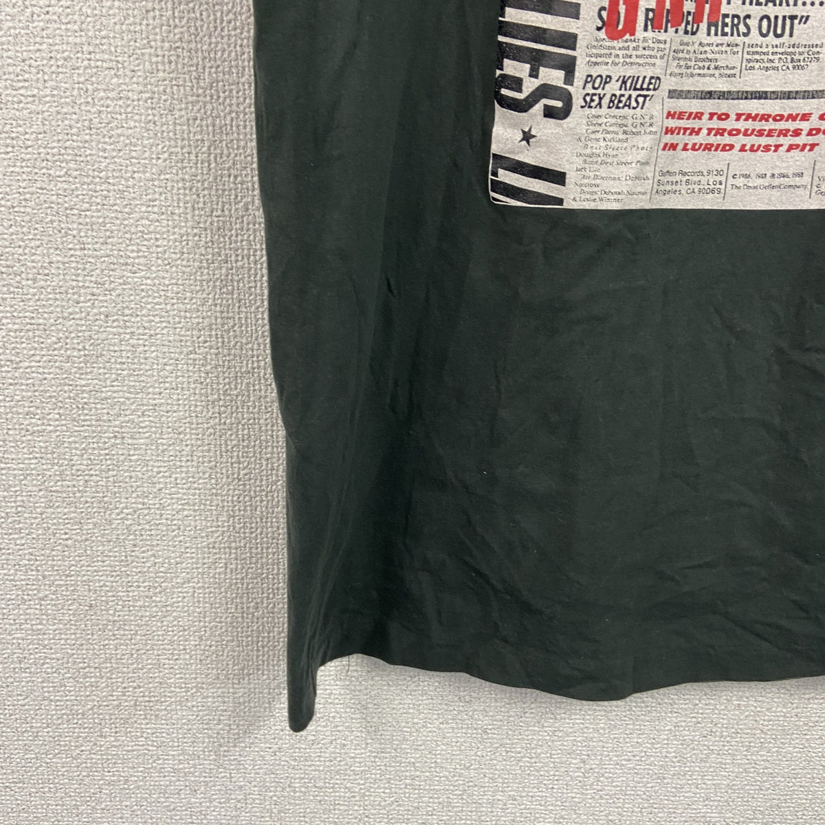 半袖バンドプリントTシャツ　バンT　Guns N' Roses　GN'R　ガンズ アンド ローゼス　モスグリーン　Lサイズ　古着