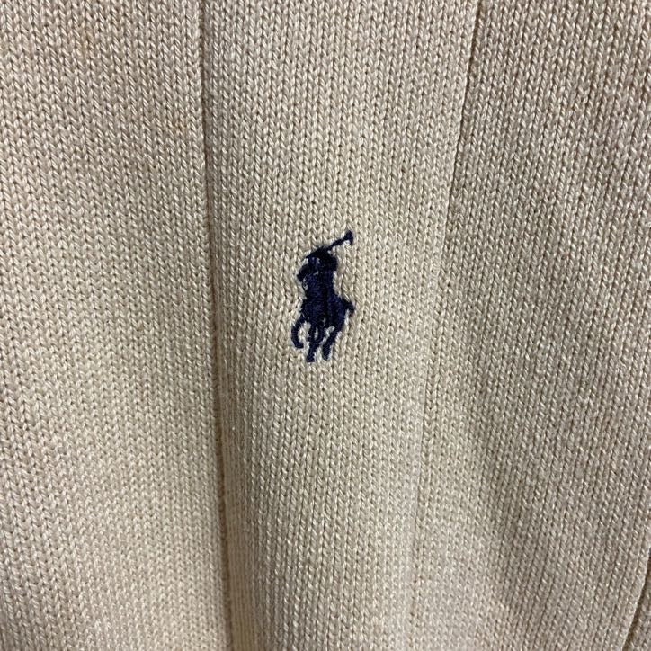 古着 used　Polo by Ralph Lauren ポロバイラルフローレン　長袖ワンポイントロゴ刺繍ニット　XLサイズ