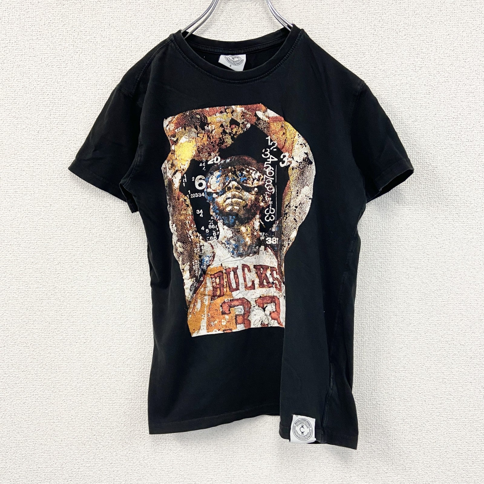SID MARURER　半袖プリントTシャツ　 basketball　バスケットボール　黒　ブラック　Sサイズ　古着
