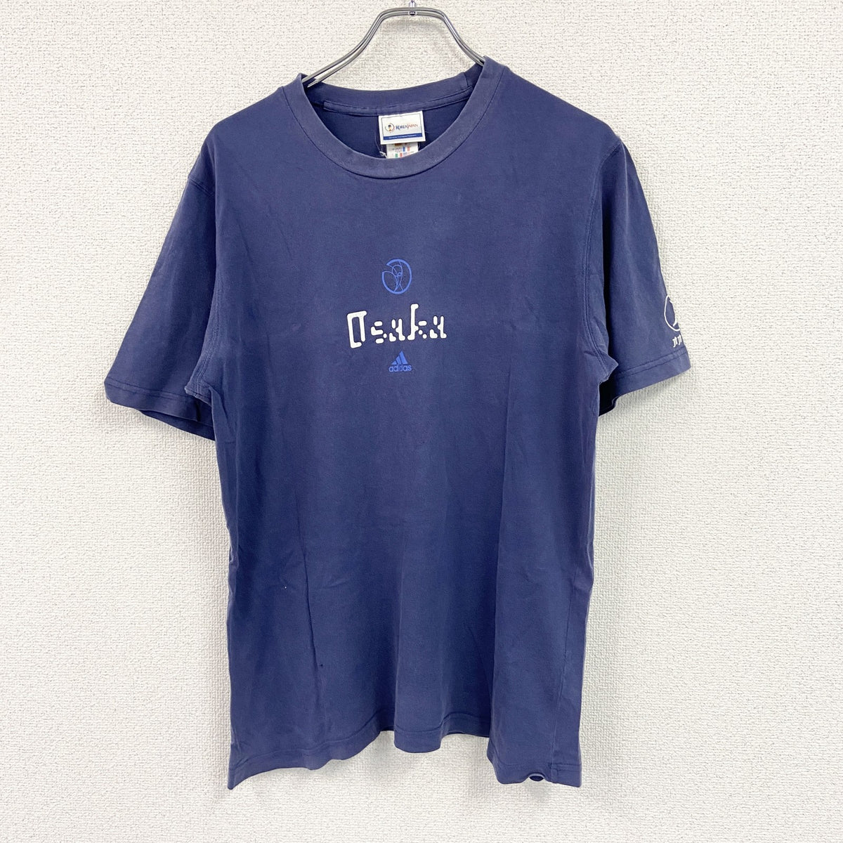 KOREAJAPAN　半袖プリントTシャツ　ワールドカップ 2002　青　ブルー　Lサイズ　古着