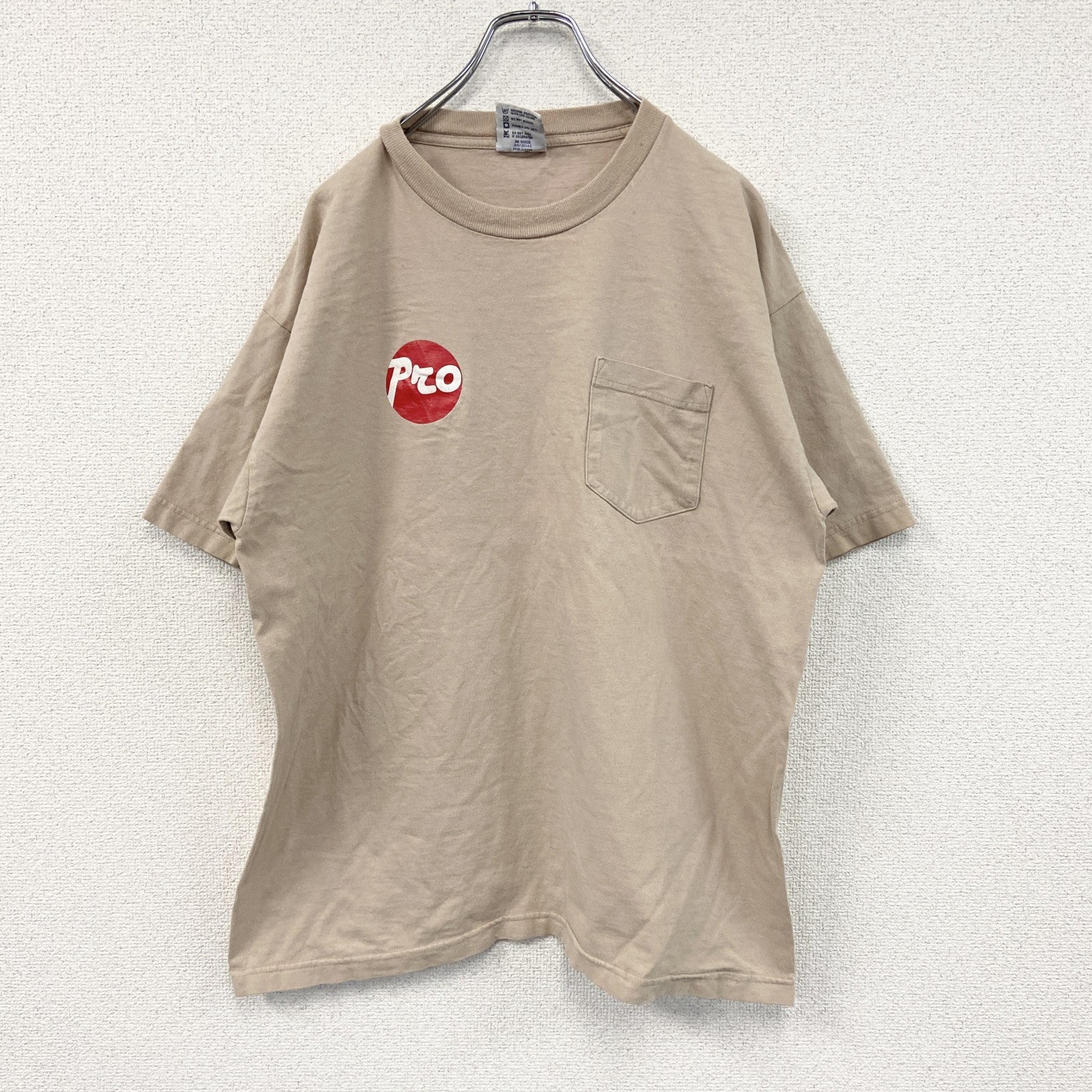 00s　BAYSIDE　ベイサイド　半袖プリントTシャツ　ヴィンテージ　ベージュ　XLサイズ　古着