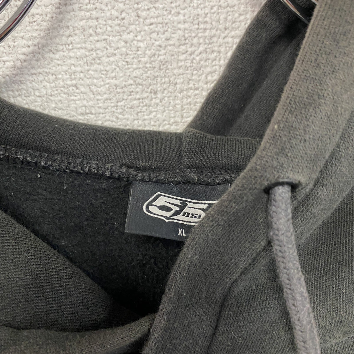 55DSL　フィフティーファイブディーエスエル　スウェットパーカー/フーディー　フェード　黒　ブラック　XLサイズ　古着