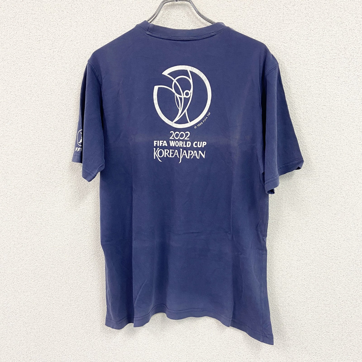 KOREAJAPAN　半袖プリントTシャツ　ワールドカップ 2002　青　ブルー　Lサイズ　古着