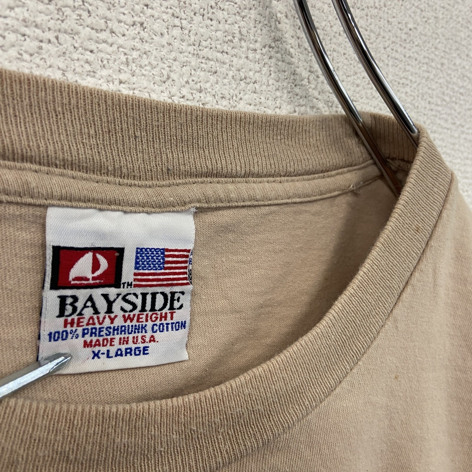 00s　BAYSIDE　ベイサイド　半袖プリントTシャツ　ヴィンテージ　ベージュ　XLサイズ　古着