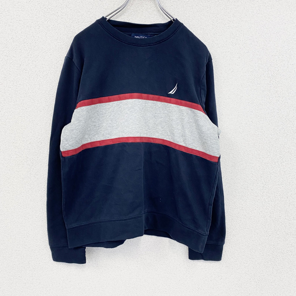 NAUTICA　ノーティカ　スウェット/トレーナー　紺　ネイビー　Sサイズ スウェットトップス メンズ 古着