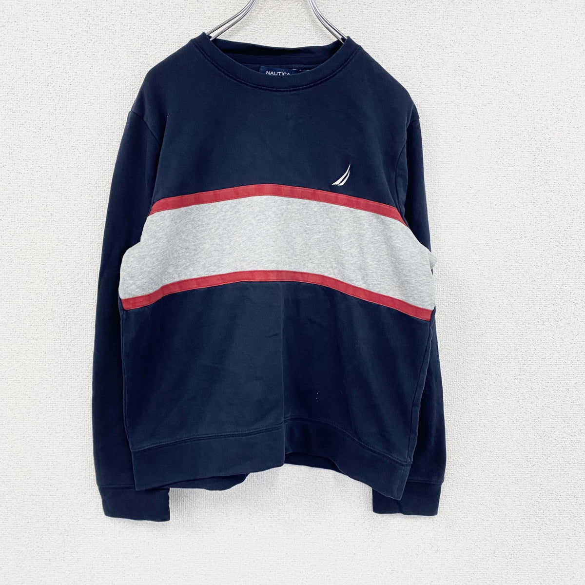 NAUTICA　ノーティカ　スウェット/トレーナー　紺　ネイビー　Sサイズ スウェットトップス メンズ 古着
