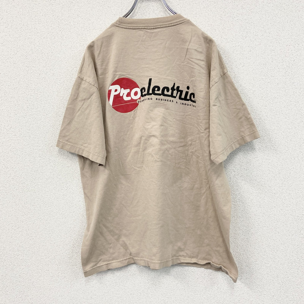 00s　BAYSIDE　ベイサイド　半袖プリントTシャツ　ヴィンテージ　ベージュ　XLサイズ　古着
