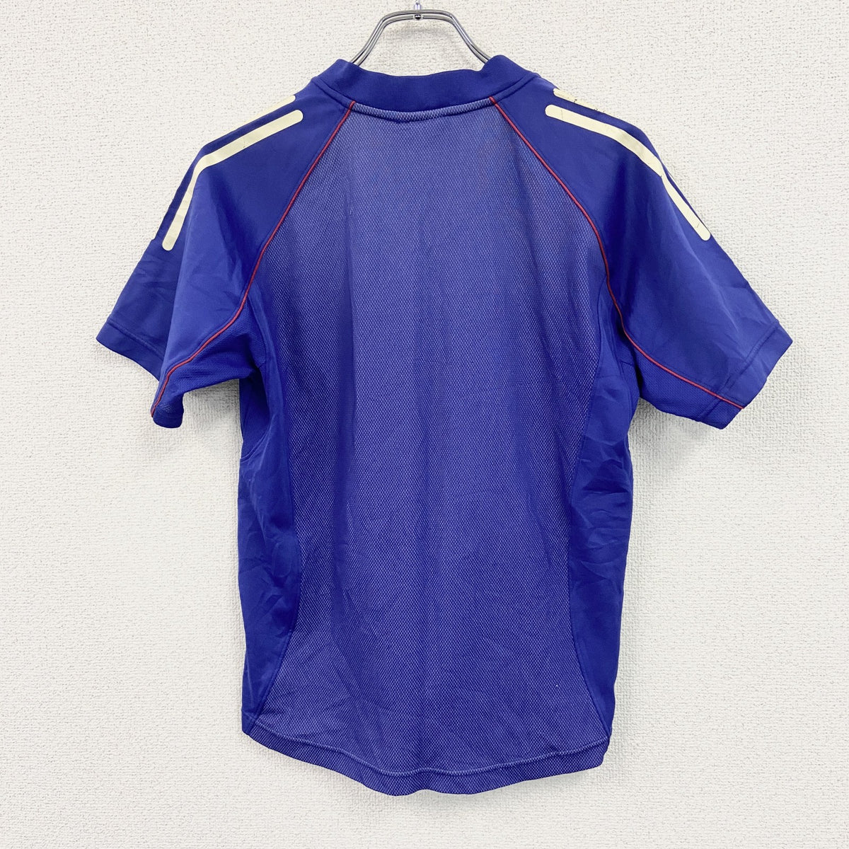 adidas　アディダス　ユニフォーム　2002　日本代表　Vネック　青　ブルー　160サイズ　古着