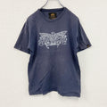 ALPHA INDUSTRIES　アルファ　半袖プリントTシャツ　紺　ネイビー　Sサイズ　古着