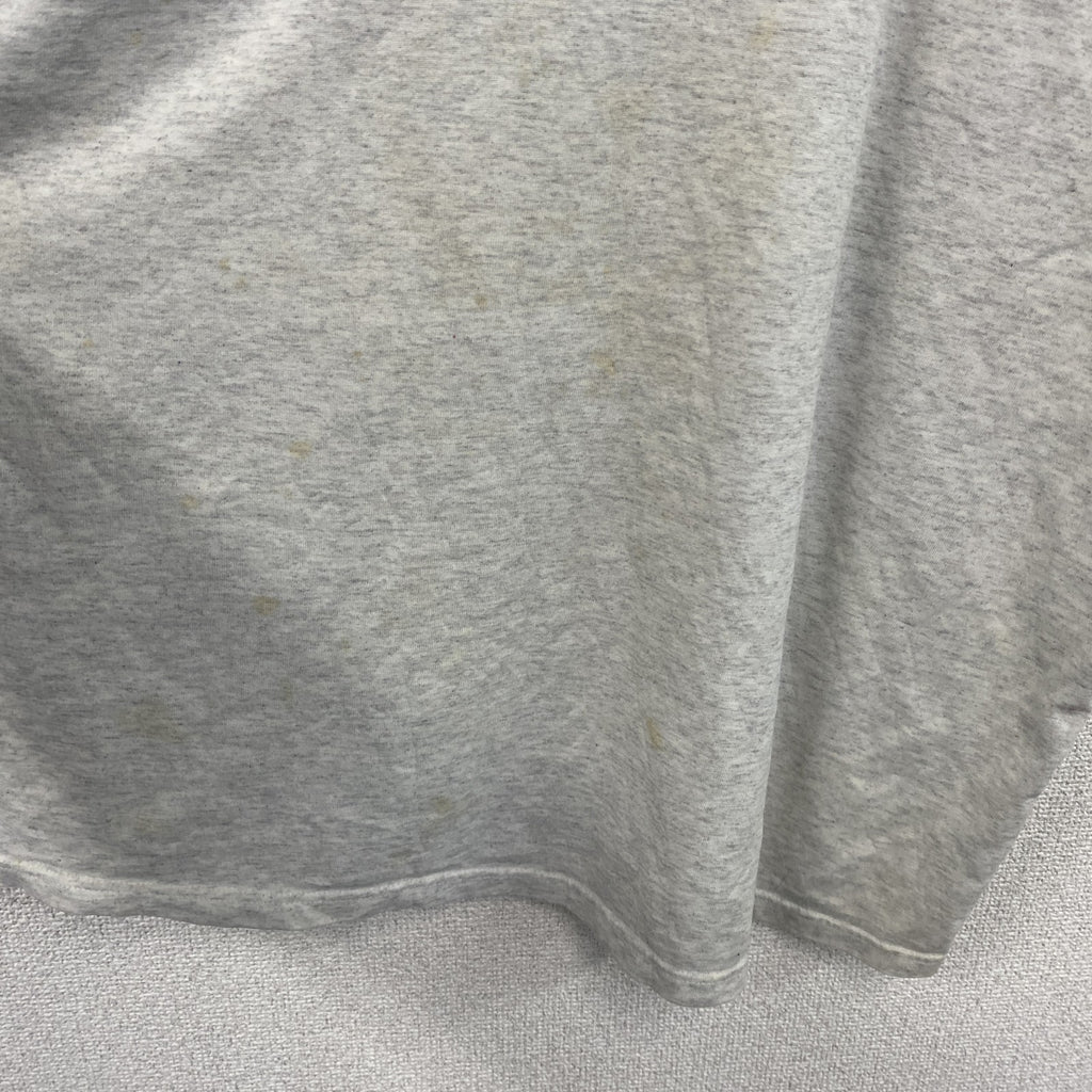 90s　HUMEUR DESIGN　半袖プリントTシャツ　スラッシュパピー　シングルステッチ　クルーネック　霜降りグレー　XLサイズ　　ヴィンテージ　古着