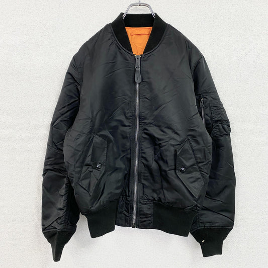ALPHA INDUSTRIES　アルファインダストリーズ　MA-1　ブルゾン/スイングトップ　黒　ブラック　Sサイズ