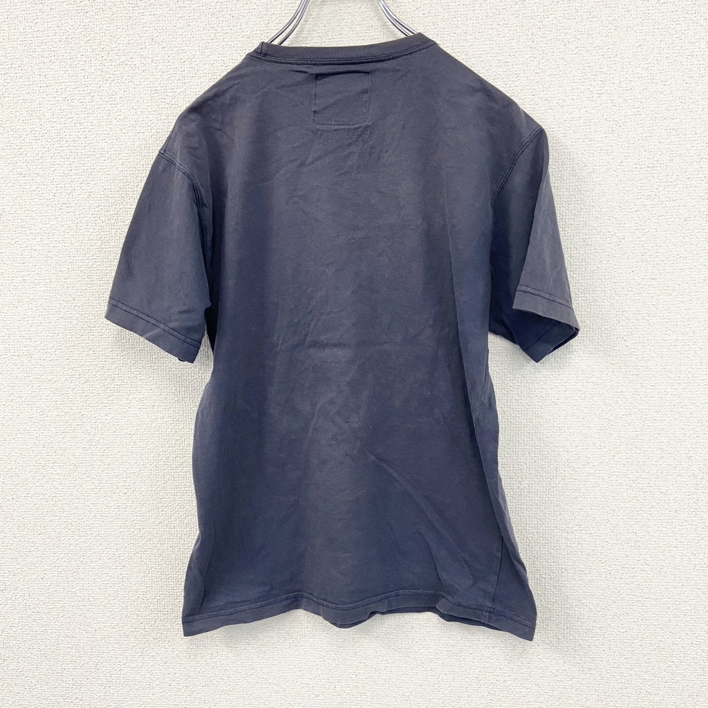 ALPHA INDUSTRIES　アルファ　半袖プリントTシャツ　紺　ネイビー　Sサイズ　古着