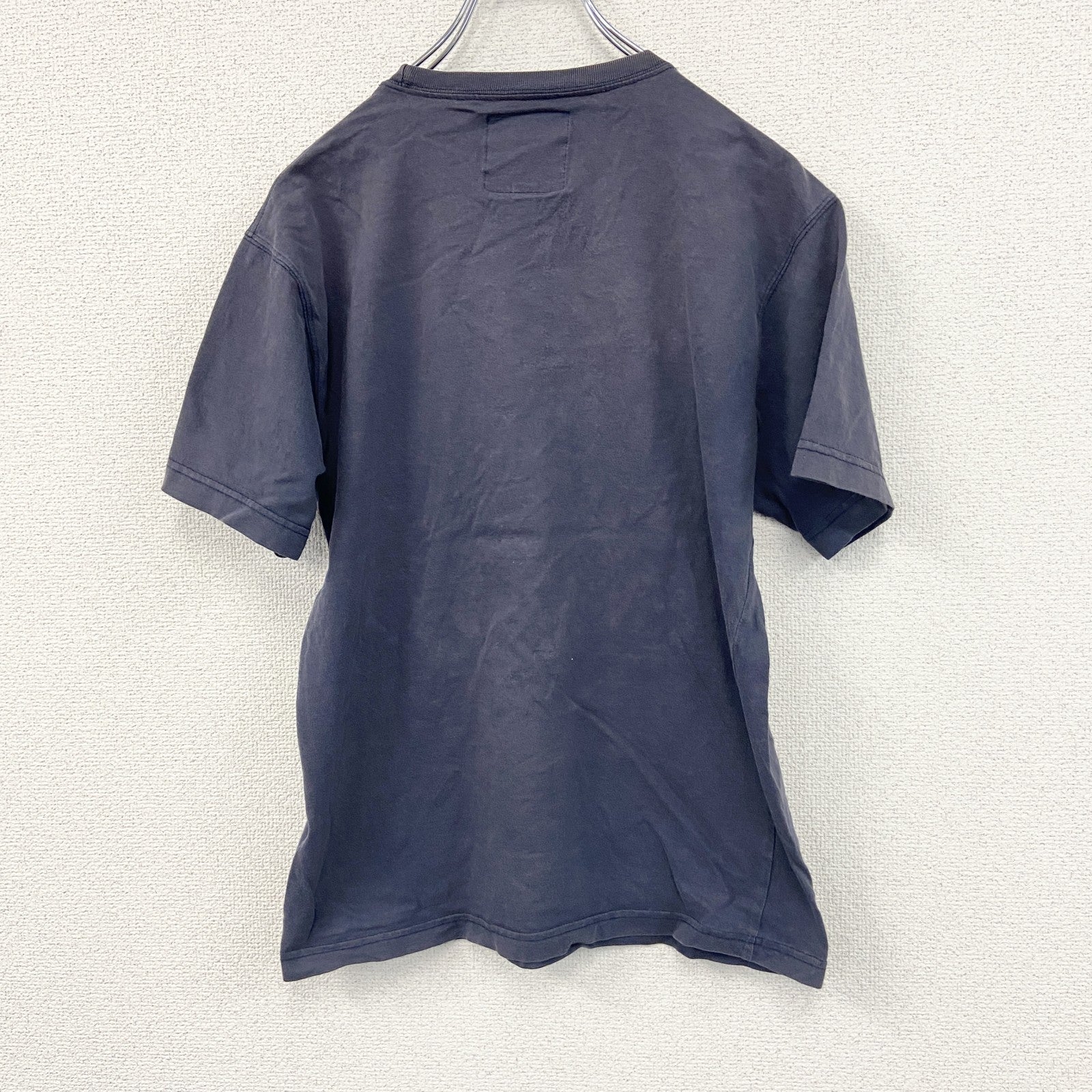 ALPHA INDUSTRIES　アルファ　半袖プリントTシャツ　紺　ネイビー　Sサイズ　古着