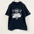 HAKRO　半袖プリントTシャツ　スカル　ドクロ　黒　ブラック　Sサイズ　古着