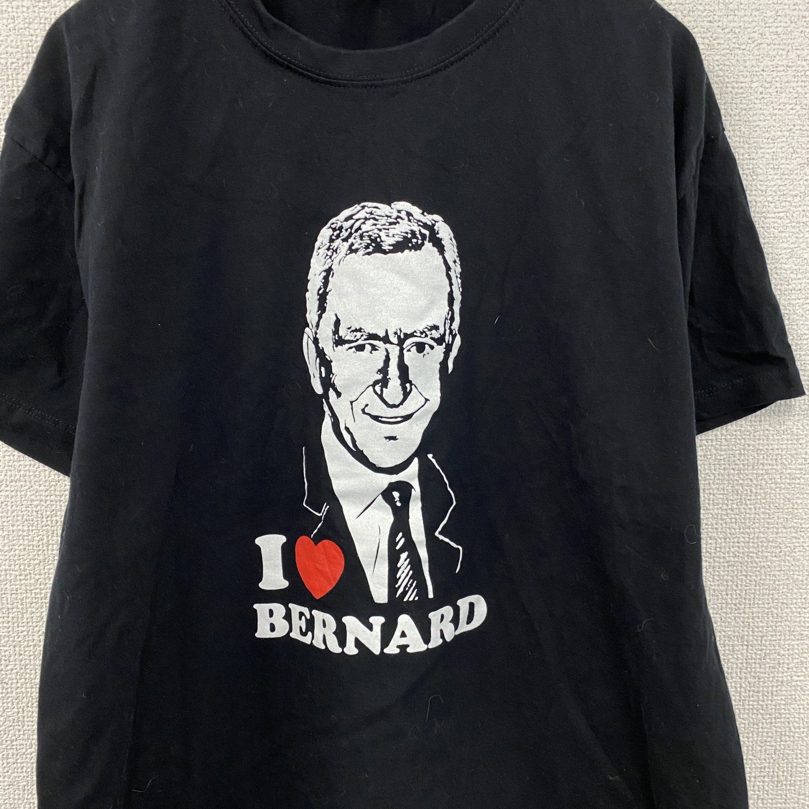 SOL’S　ベルナールアルノー　半袖プリントTシャツ　ILOVE Tシャツ　黒　ブラック　古着
