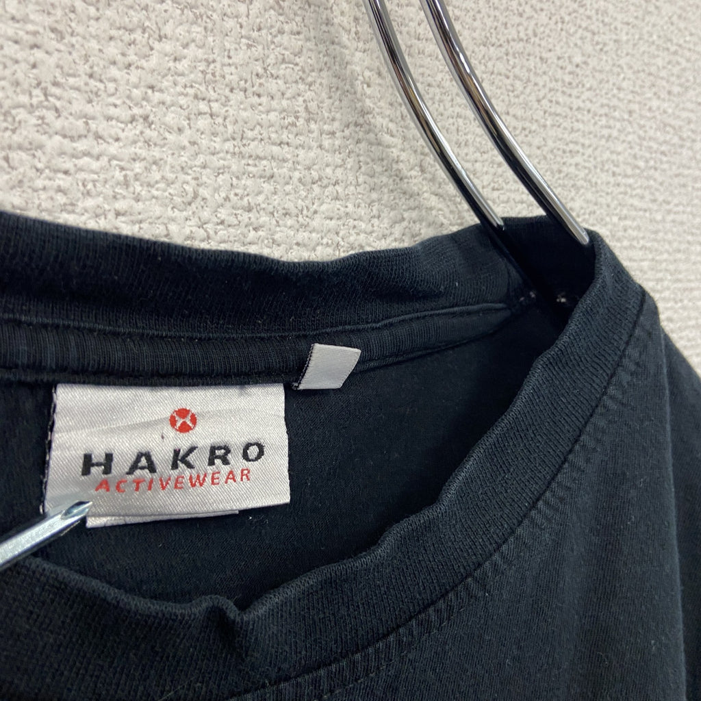 HAKRO　半袖プリントTシャツ　スカル　ドクロ　黒　ブラック　Sサイズ　古着