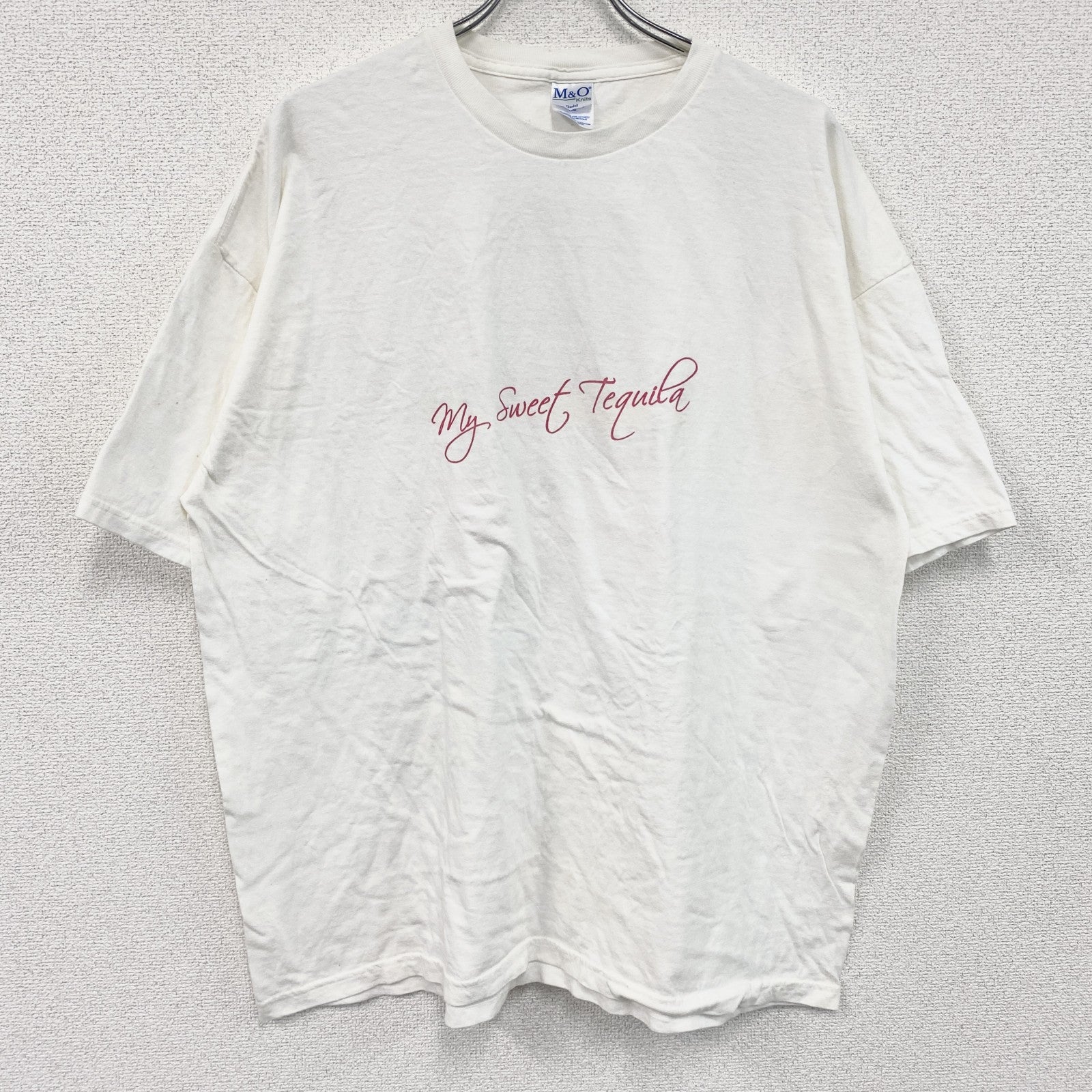 ～00s　M&O　MAMA LUCIA　半袖プリントフォトTシャツ　両面プリント　ヴィンテージ　白　ホワイト　2XLサイズ　古着