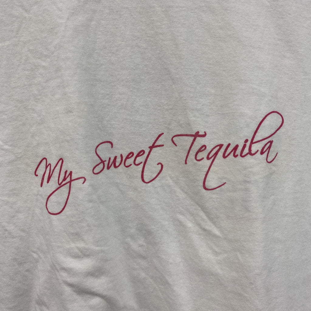 ～00s　M&O　MAMA LUCIA　半袖プリントフォトTシャツ　両面プリント　ヴィンテージ　白　ホワイト　2XLサイズ　古着