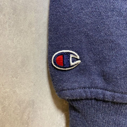 古着 used　Champion チャンピオン　長袖無地スウェット　トレーナー　ネイビー　ノームコア　XLサイズ