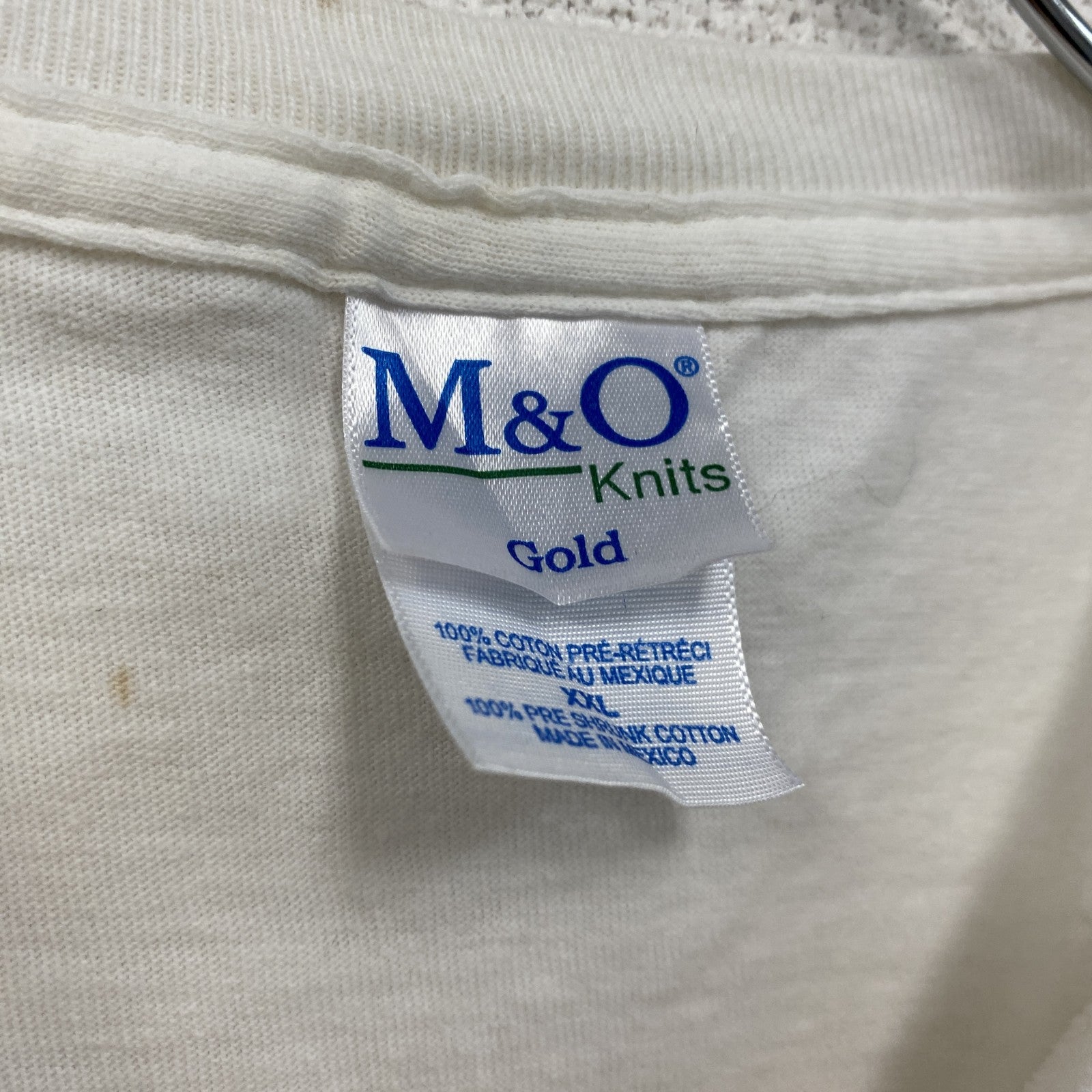 ～00s　M&O　MAMA LUCIA　半袖プリントフォトTシャツ　両面プリント　ヴィンテージ　白　ホワイト　2XLサイズ　古着