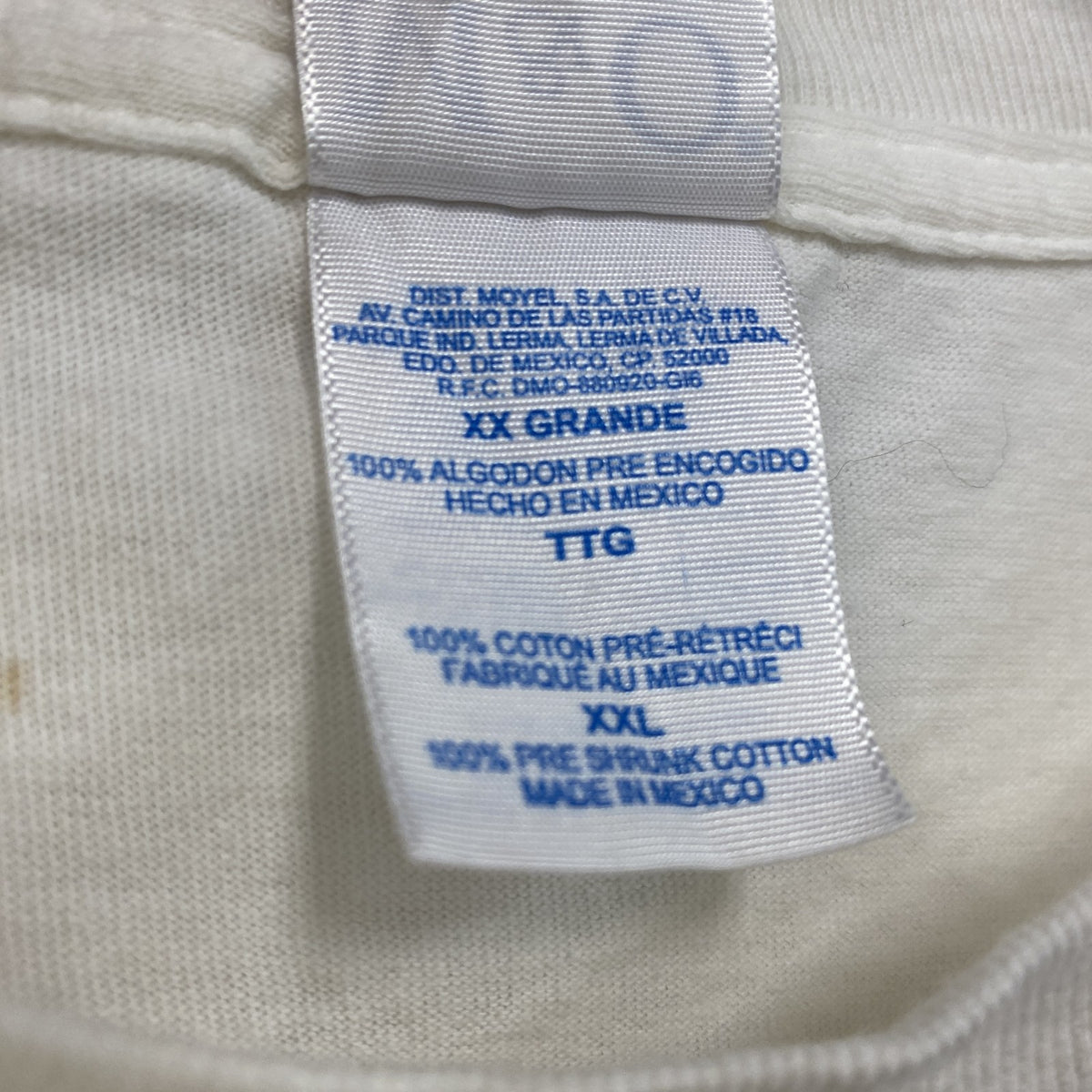 ～00s　M&O　MAMA LUCIA　半袖プリントフォトTシャツ　両面プリント　ヴィンテージ　白　ホワイト　2XLサイズ カットソー メンズ コットン 古着