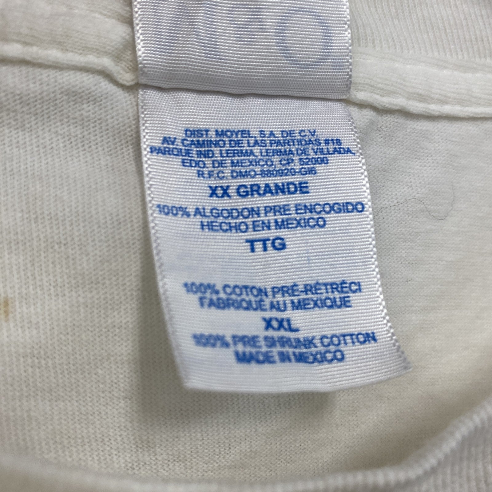 ～00s　M&O　MAMA LUCIA　半袖プリントフォトTシャツ　両面プリント　ヴィンテージ　白　ホワイト　2XLサイズ　古着