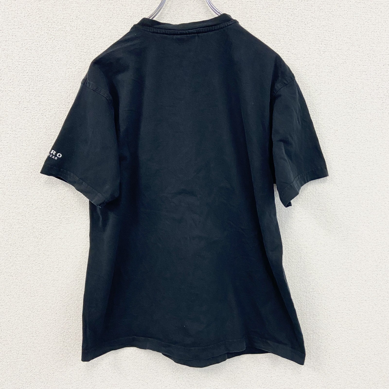 HAKRO　半袖プリントTシャツ　スカル　ドクロ　黒　ブラック　Sサイズ　古着