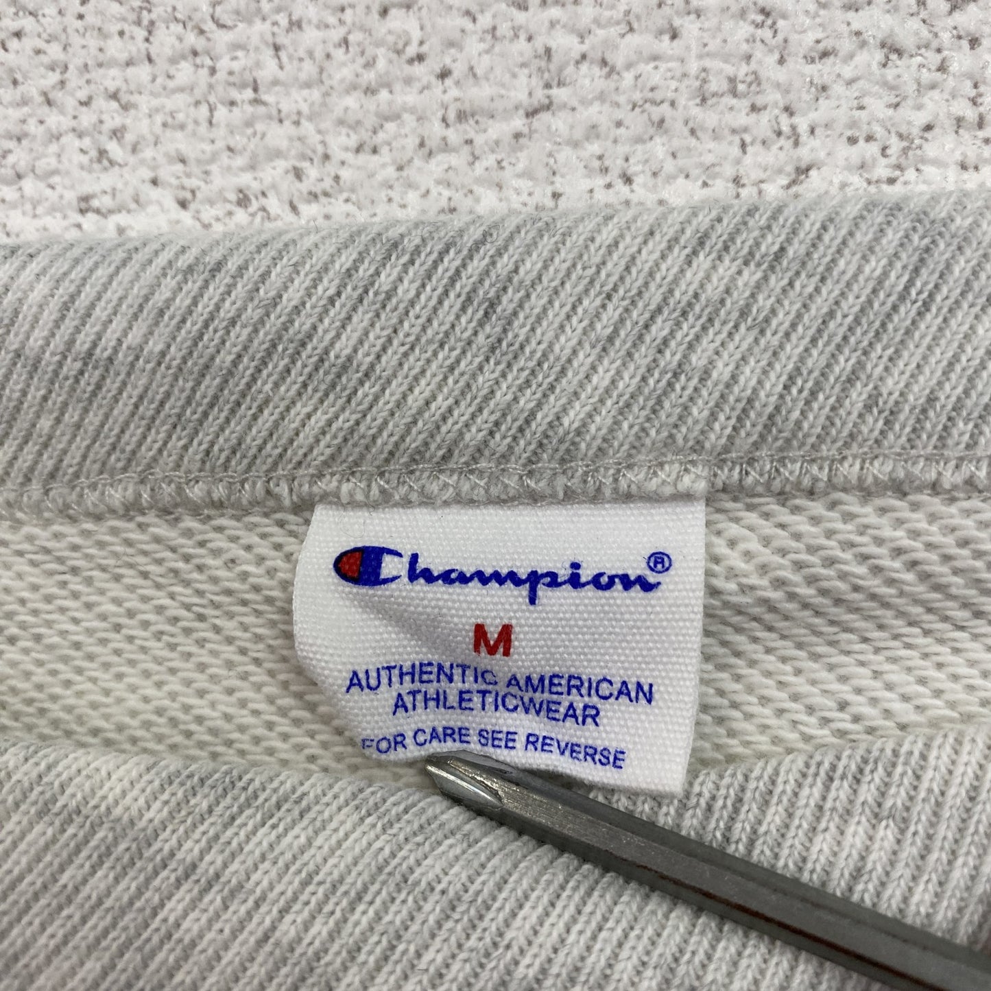 Champion　チャンピオン　スウェット/トレーナー　前V　アーチプリント　トリコタグ　復刻　霜降りグレー　Mサイズ