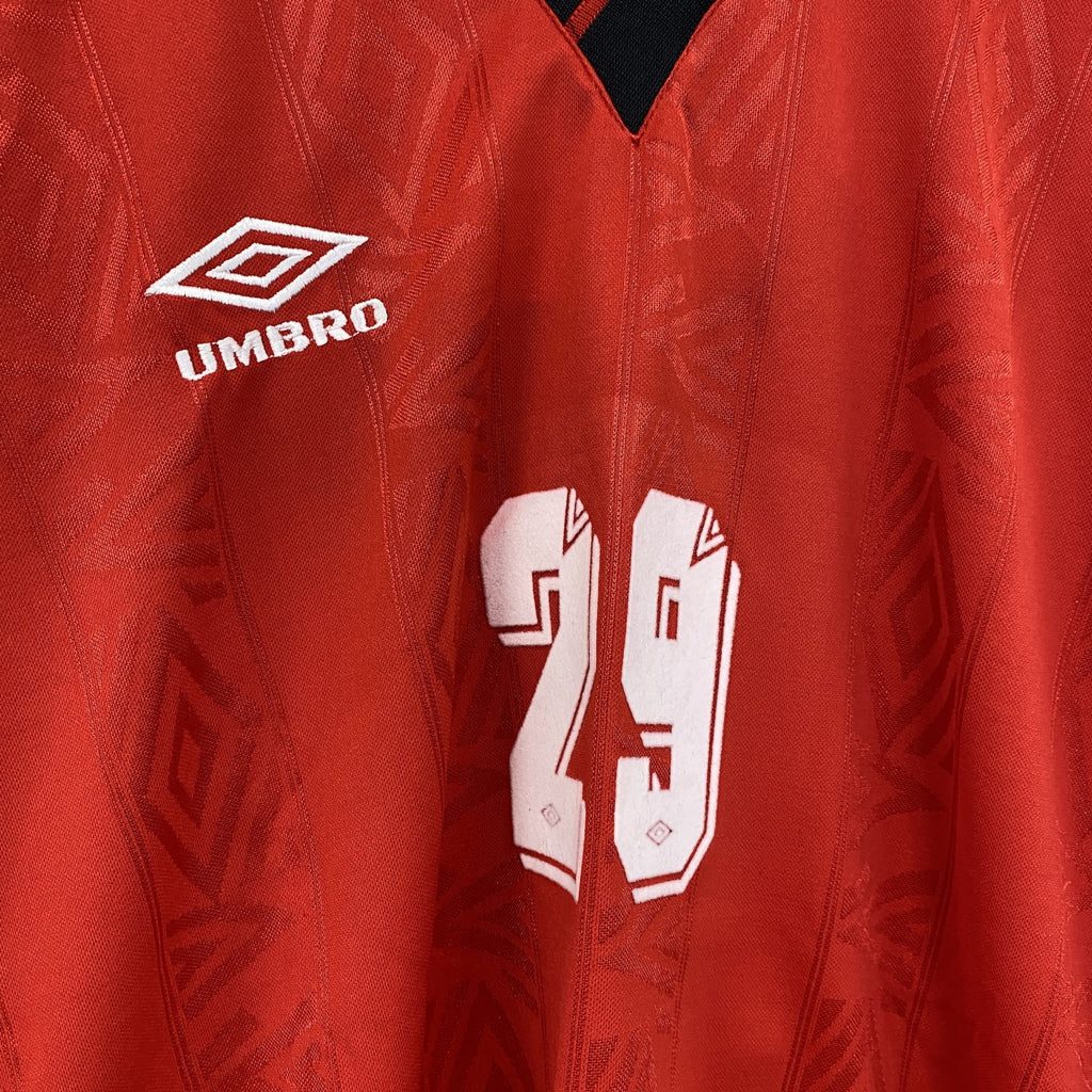 UMBRO　アンブロ　ゲームシャツ　半袖シャツ　デッドストック　赤　レッド　Lサイズ　古着