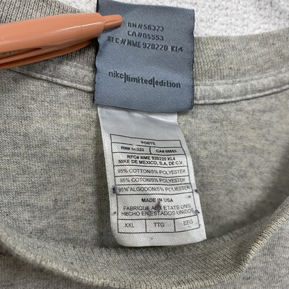 00s　NIKE　ナイキ　半袖プリントTシャツ　ヴィンテージ　灰色　グレー　2XLサイズ