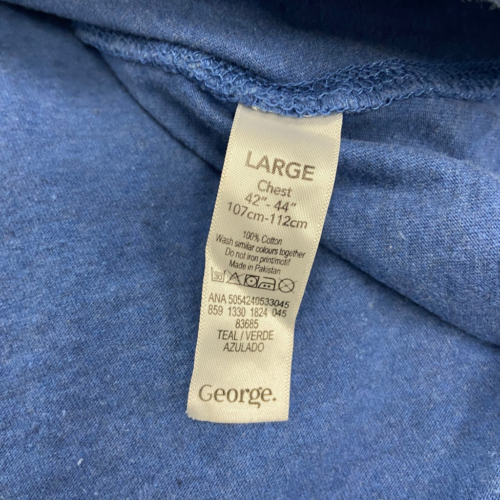 dassic Beetle　半袖プリントTシャツ　企業T　Volkswagen　フォルクスワーゲン　青　ブルー　Lサイズ　古着