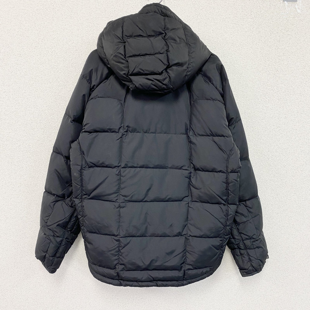 GAP　ギャップ　フルジップダウンジャケット　比翼仕立て　フード付き　黒　ブラック　Lサイズ ダウンアウター メンズ 古着