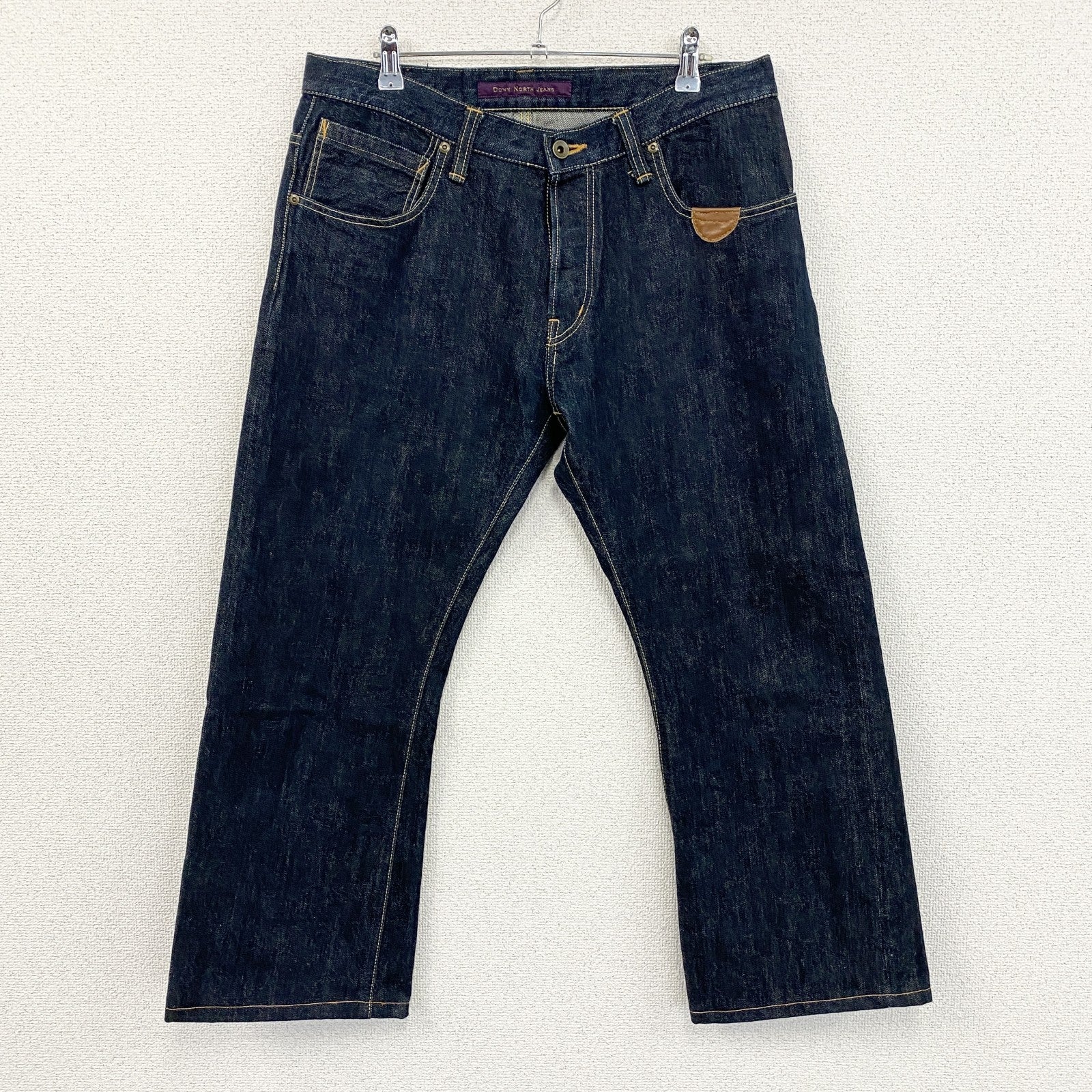 DOWN NORTH JEANS　ダウンノースジーンズ　デニムパンツ/ジーンズ　ボタンフライ　インディゴ　Lサイズ　古着