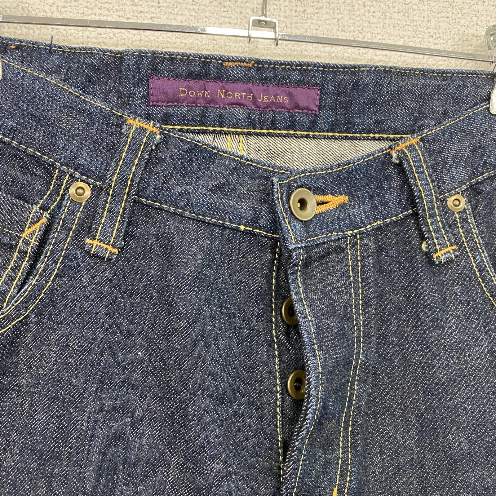 DOWN NORTH JEANS　ダウンノースジーンズ　デニムパンツ/ジーンズ　ボタンフライ　インディゴ　Lサイズ　古着