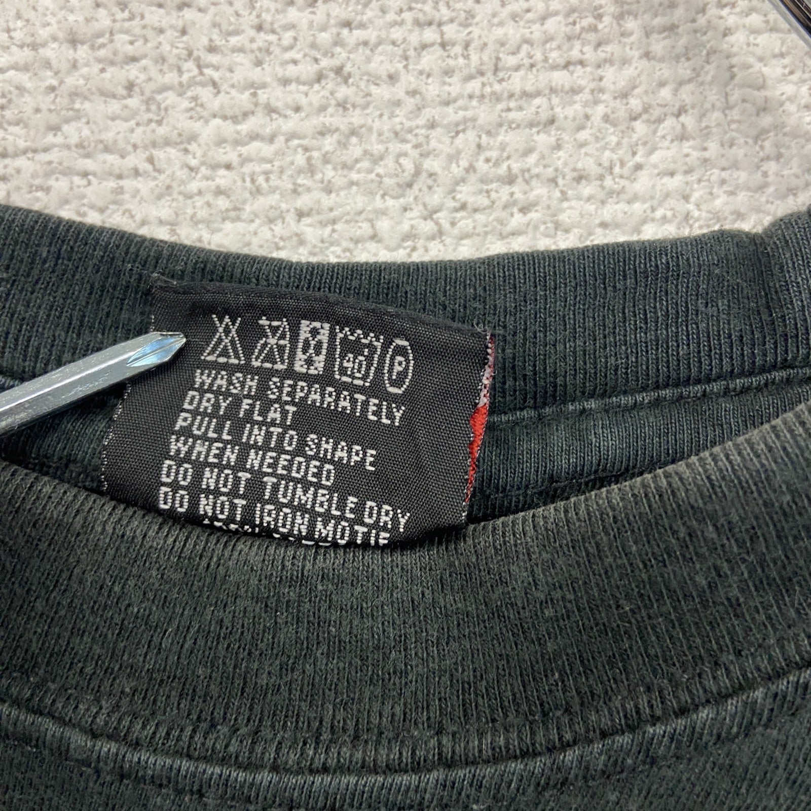 Spiral　半袖プリントTシャツ　鳥　十字架　黒　ブラック　Mサイズ　古着