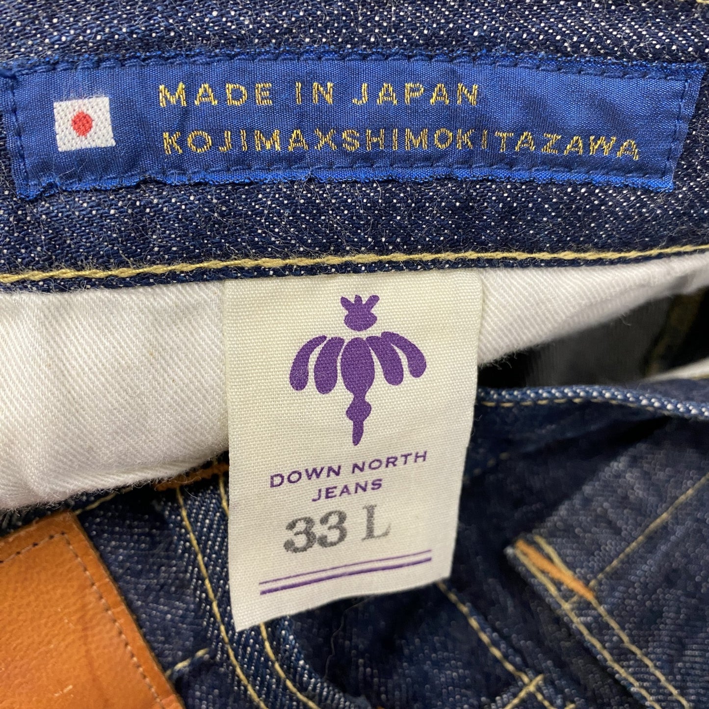 DOWN NORTH JEANS　ダウンノースジーンズ　デニムパンツ/ジーンズ　ボタンフライ　インディゴ　Lサイズ
