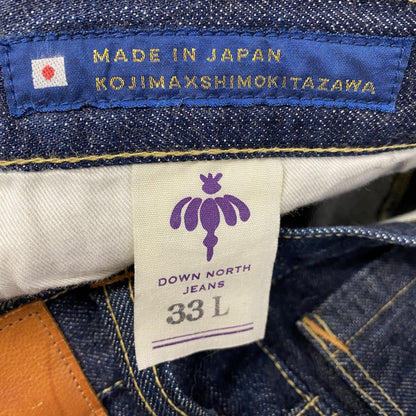 DOWN NORTH JEANS　ダウンノースジーンズ　デニムパンツ/ジーンズ　ボタンフライ　インディゴ　Lサイズ