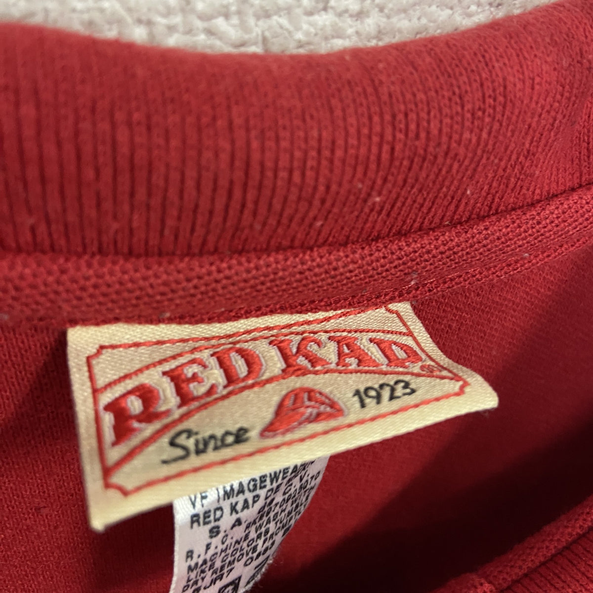 RED KAP　レッドキャップ　半袖企業ロゴポロシャツ　日産　赤　レッド　Mサイズ　古着
