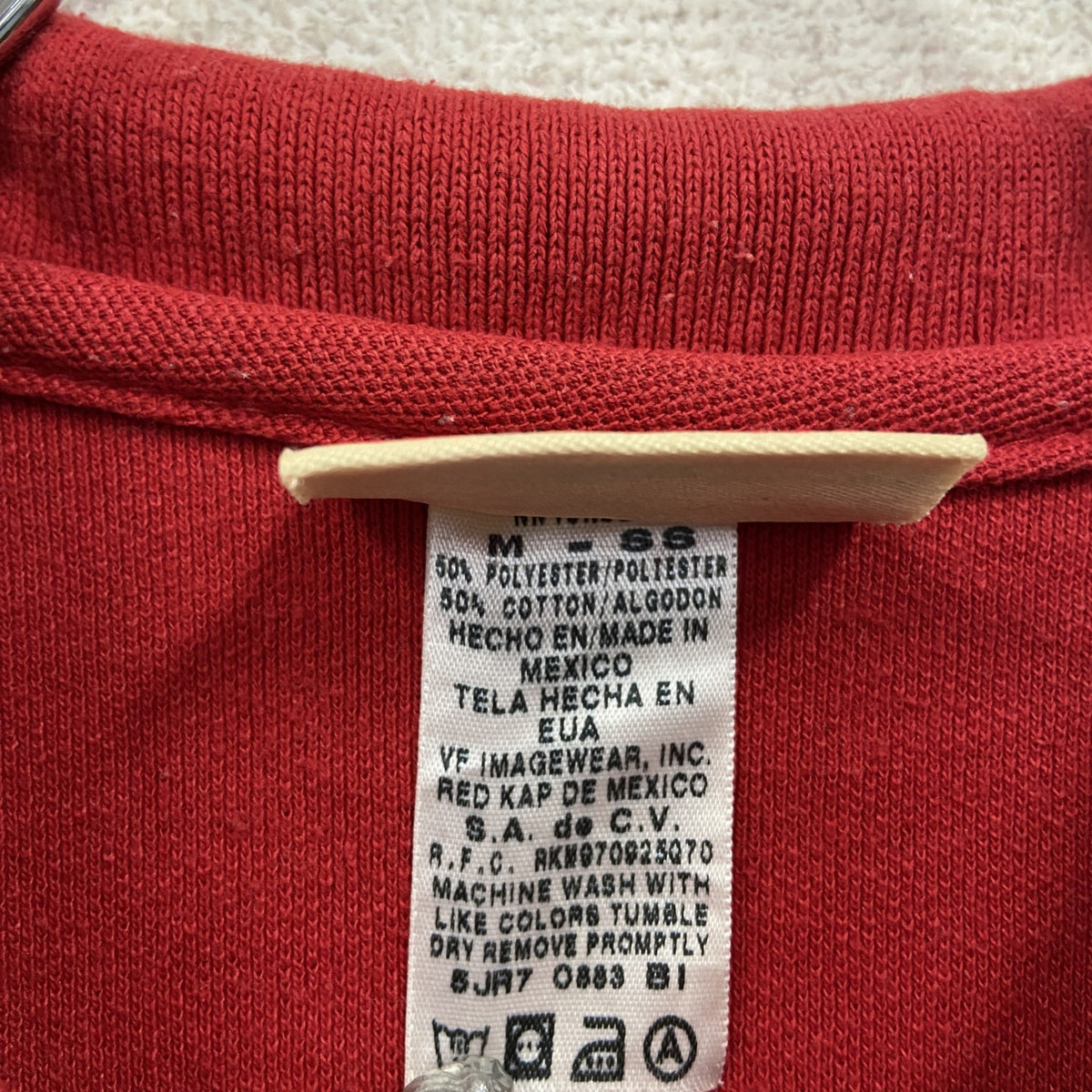 RED KAP　レッドキャップ　半袖企業ロゴポロシャツ　日産　赤　レッド　Mサイズ　古着