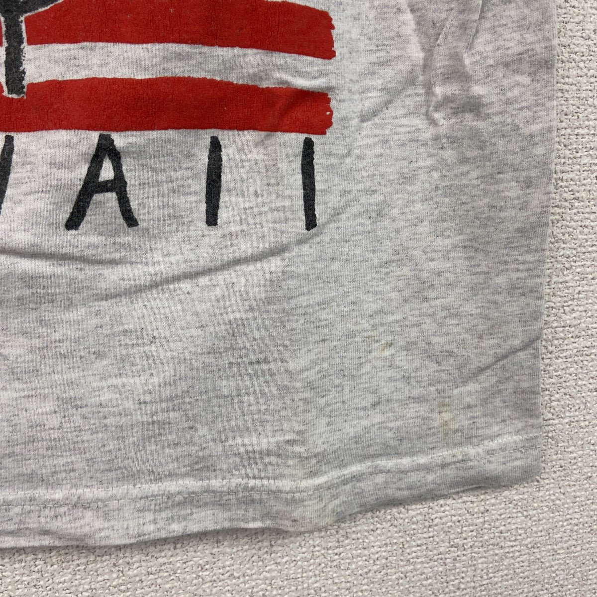 90s　Danny First　ダニーファースト　半袖プリントアーティストTシャツ　アメリカンボーイ　星条旗　霜降りグレー　Lサイズ　　ヴィンテージ　古着