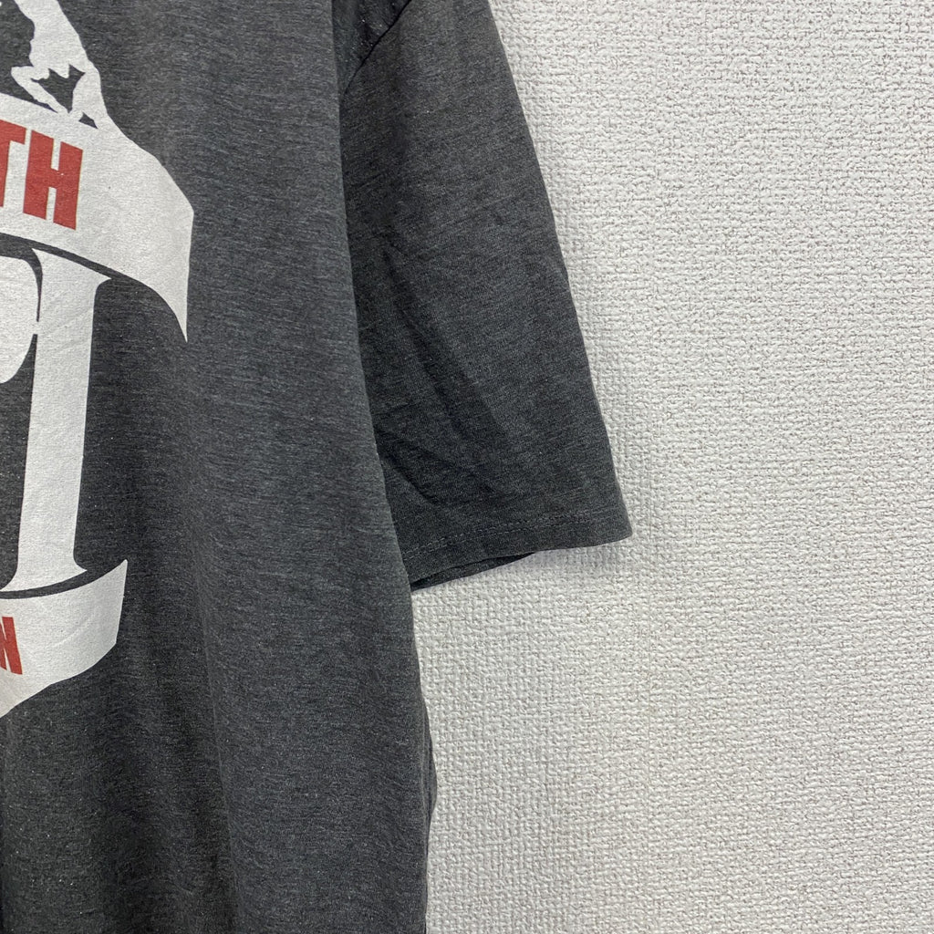spread shirt　半袖プリントTシャツ　DIRTY SOUTH　GYM　ダークグレー　XLサイズ　古着