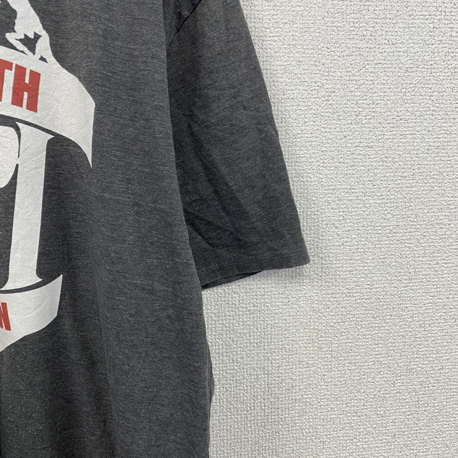 spread shirt　半袖プリントTシャツ　DIRTY SOUTH　GYM　ダークグレー　XLサイズ　古着