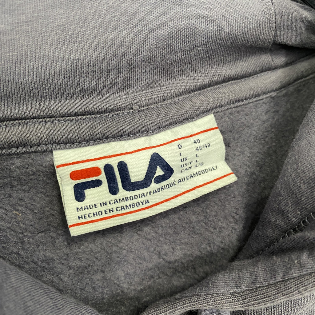 FILA　フィラ　スウェットパーカー/フーディー　フェード　紫　パープル　Lサイズ　古着