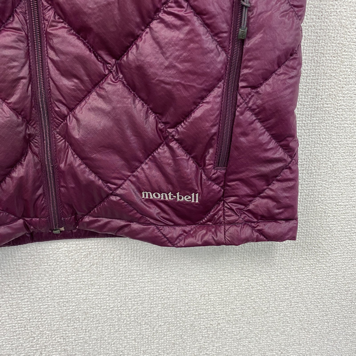 00s～　mont-bell　モンベル　ダウンベスト　キルティング　テック　アクティブ　紫　パープル　Mサイズ　