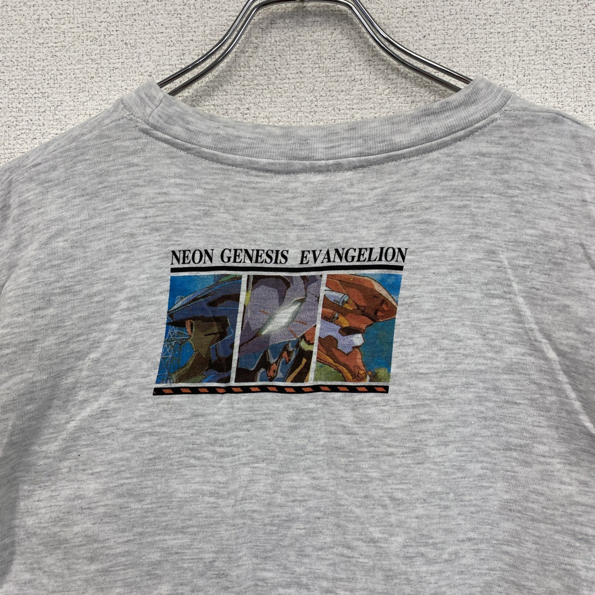 特務機関NERV　新世紀エヴァンゲリオン　半袖Tシャツ　アニメT　キャラクターT　霜降りグレー　フリーサイズ