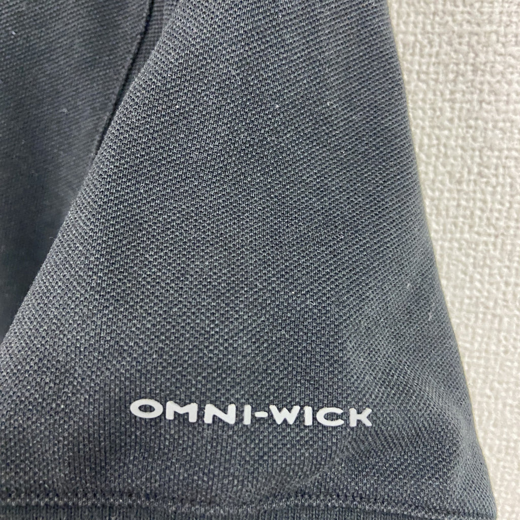 Columbia　コロンビア　半袖ポロシャツ　ロゴ刺　黒　ブラック　Lサイズ　古着
